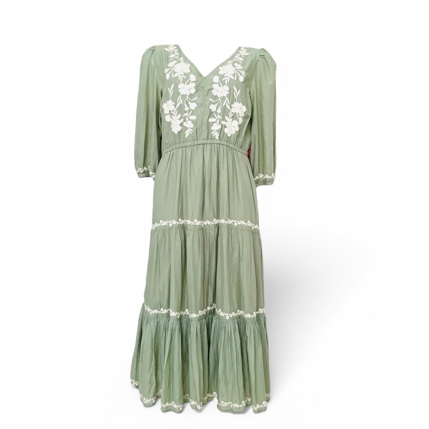 Traje Lucky & Brand Verde con Detalles de Bordado: Estilo y Elegancia en un Solo Diseño" (Preloved) pieza sostenible talla M