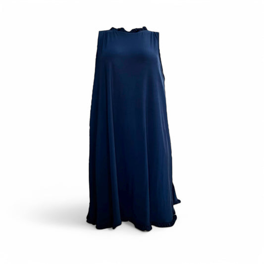 vestido azul con volantes pieza sostenible talla Default Title