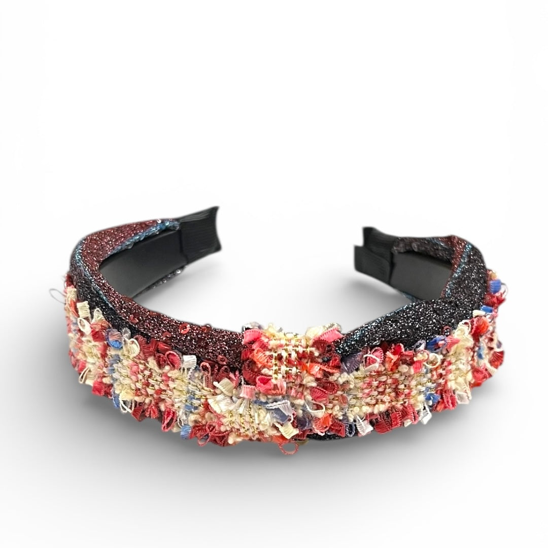 Diadema Seda Turquesa & Coral