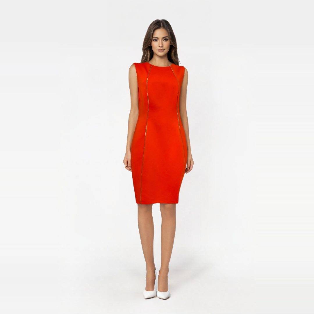 Vestido shops rojo calvin klein