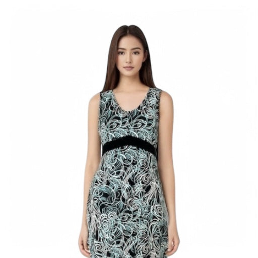 Vestido Ann Taylor Negro a la Rodilla con Detalles en la Cintura: Elegancia Cl√°sica pieza sostenible talla 6P