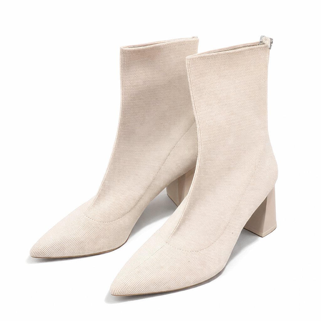 Botines Knit Beige — ZARA