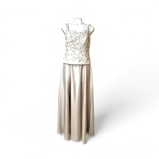 Vestido de Noche Tenay (Talla 10) pieza sostenible talla Bond white