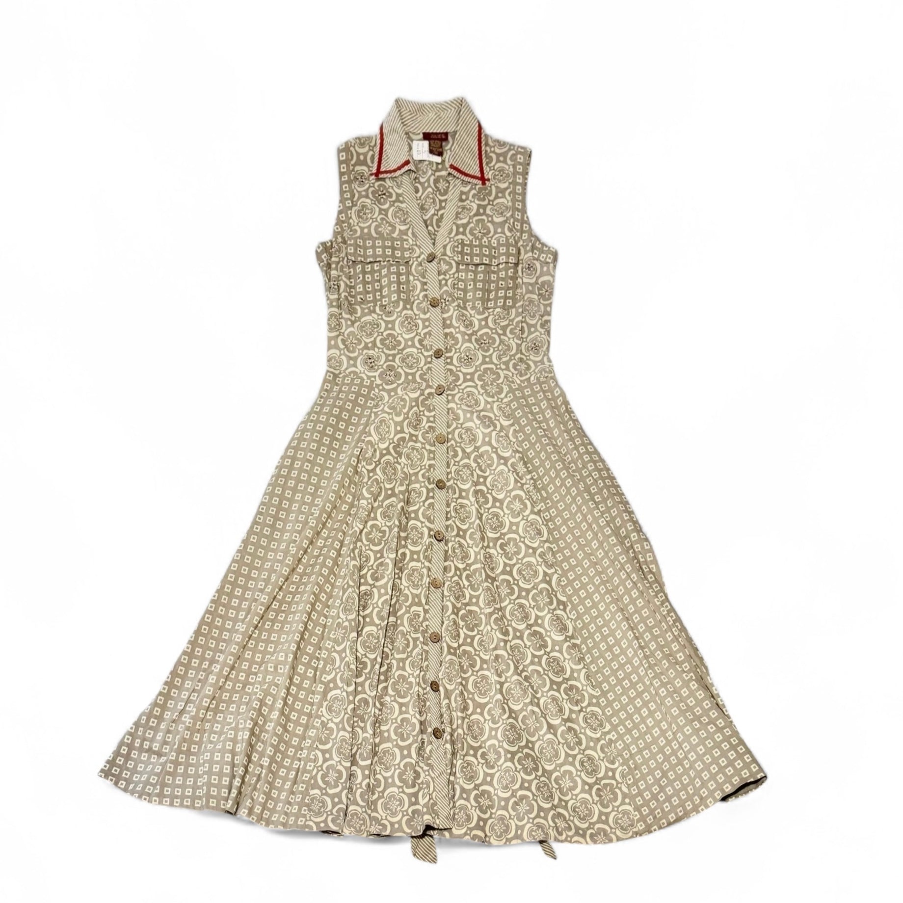 Vestido boho marrón pieza sostenible talla S