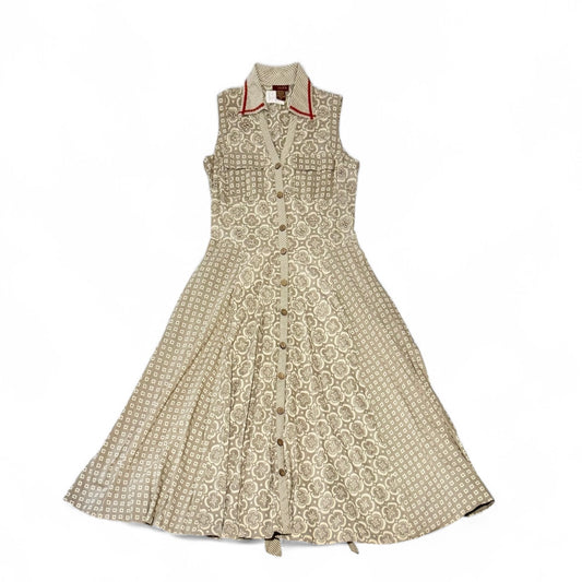 Vestido boho marrón pieza sostenible talla S