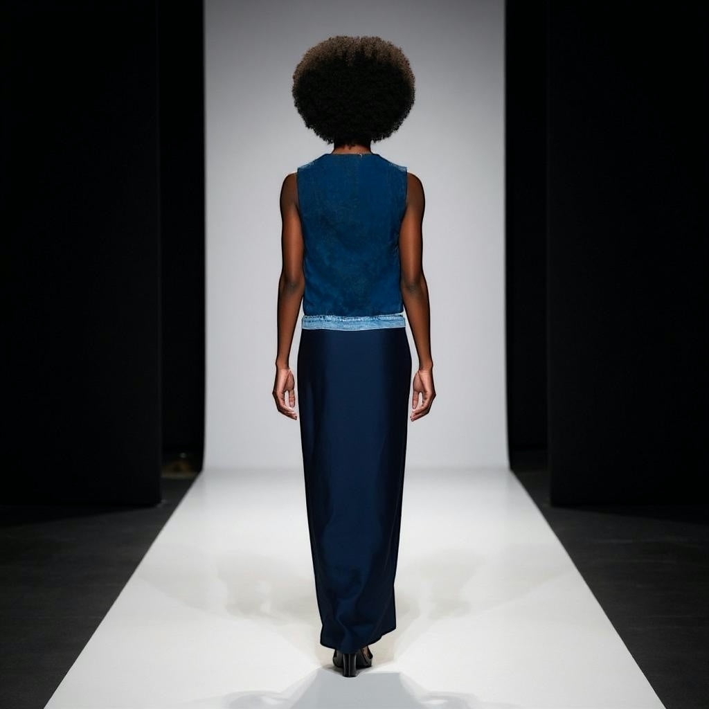 Set Chaleco + Falda Denim – Colección Parousía