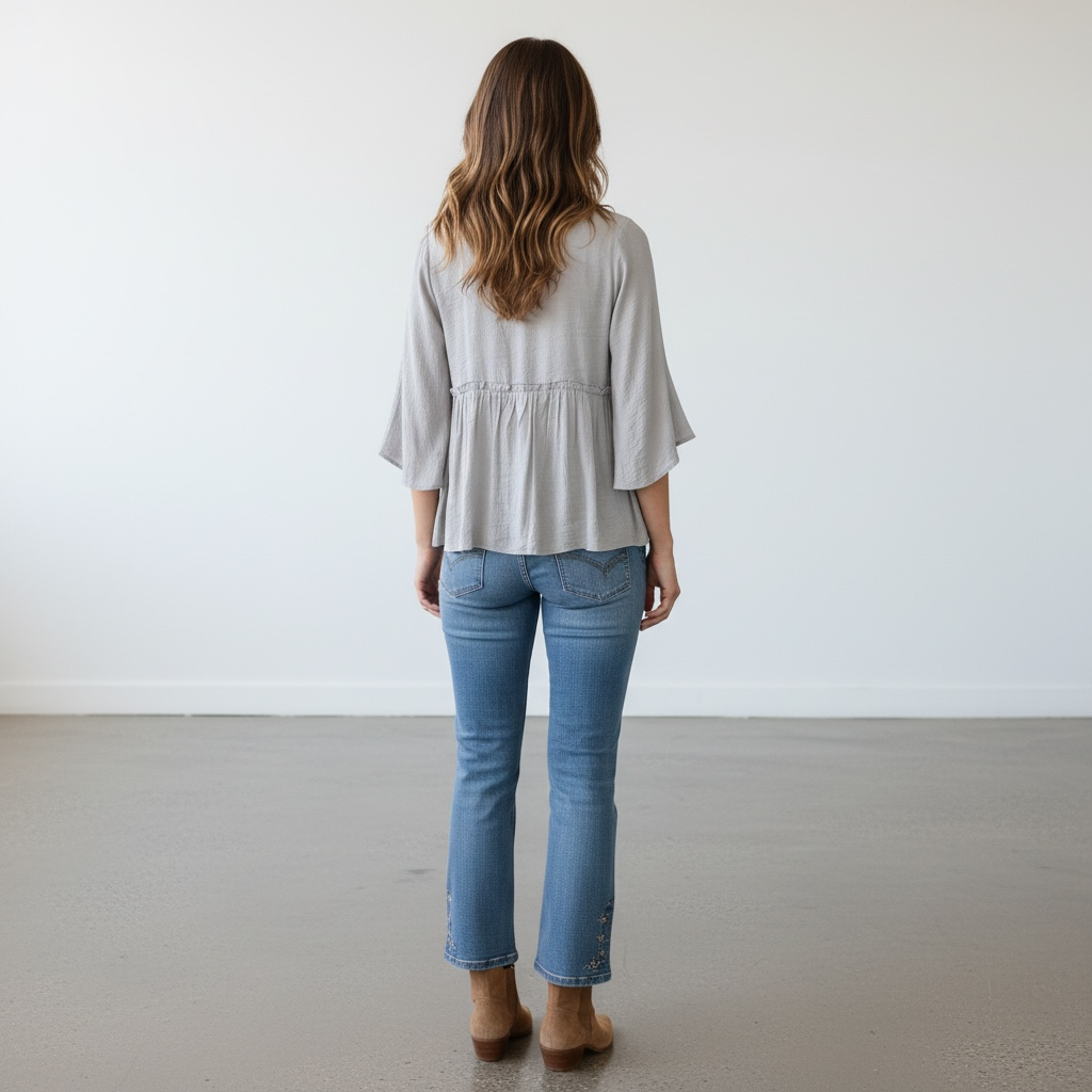 Blusa Preloved Gris Talla S | Bohntage