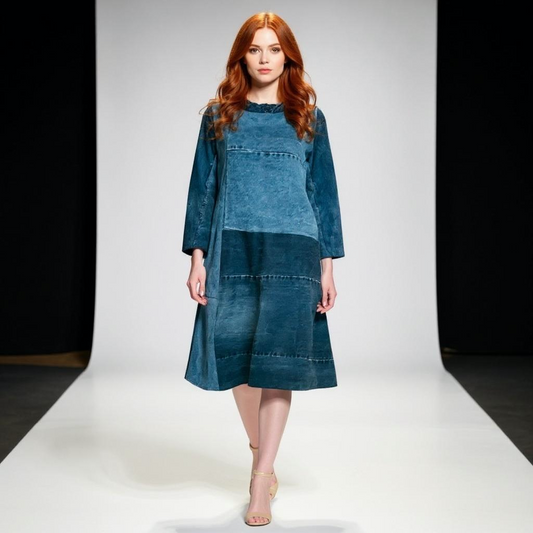 Vestido Denim Oscuro – Colección Parousía