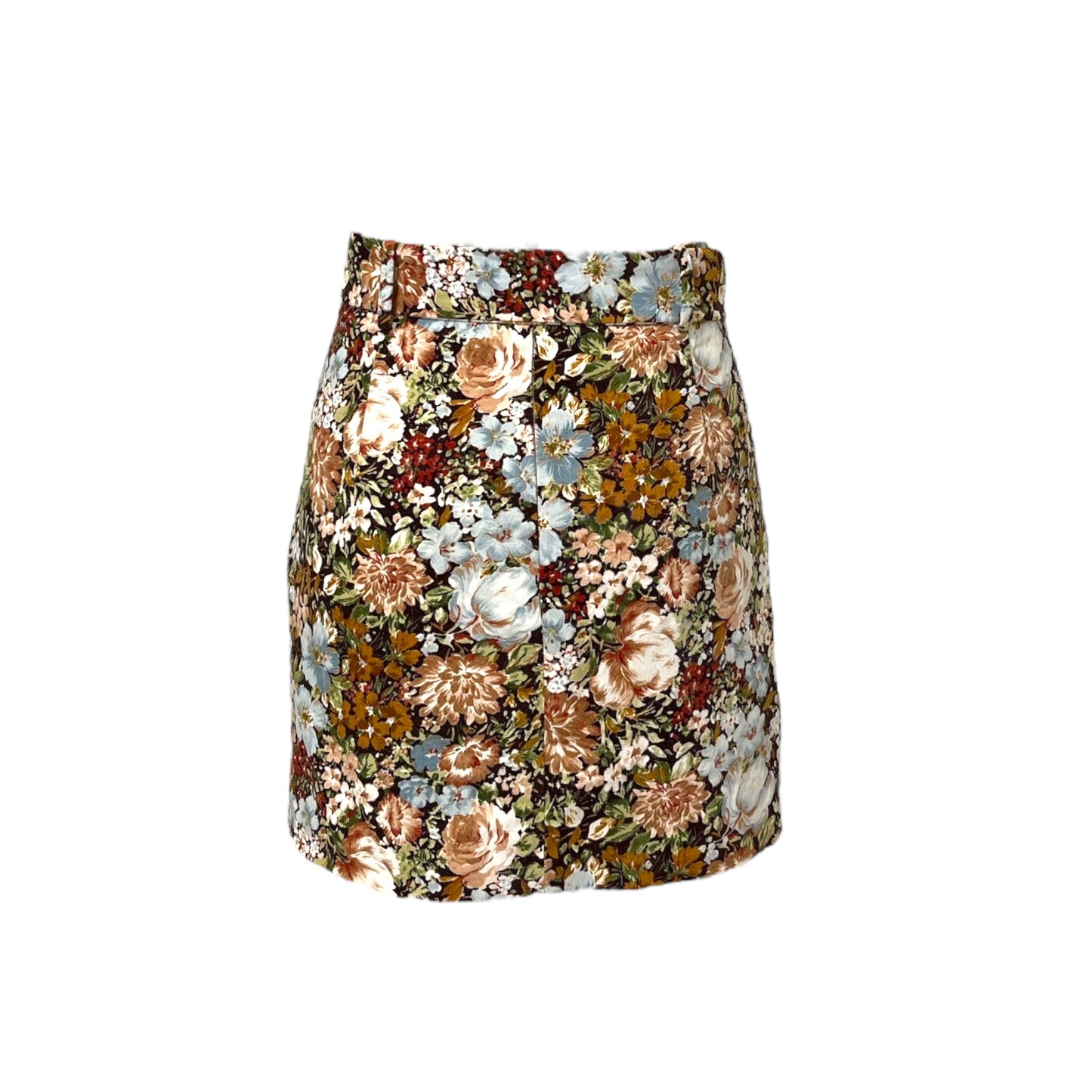Falda ZARA con Estampado Floral de Rosas y Correa a Juego - Elegancia Natural y Coordinada pieza sostenible talla S