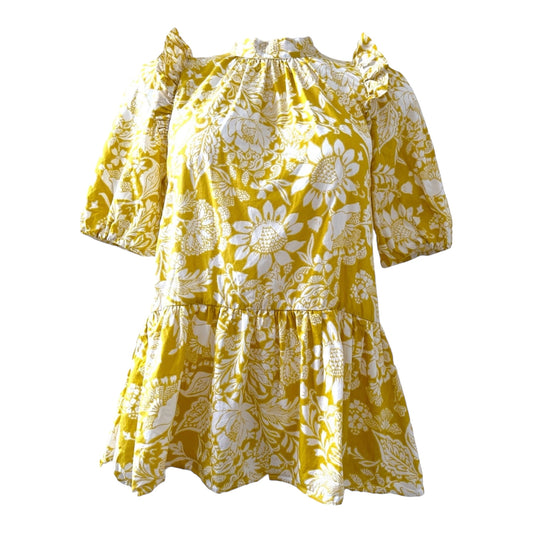 Blusa Estampada Amarilla Zara: Elegancia Soleada (Preloved)