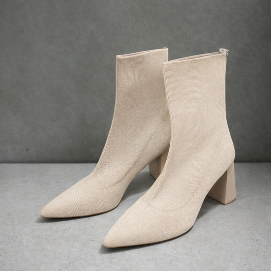 Botines Knit Beige — ZARA