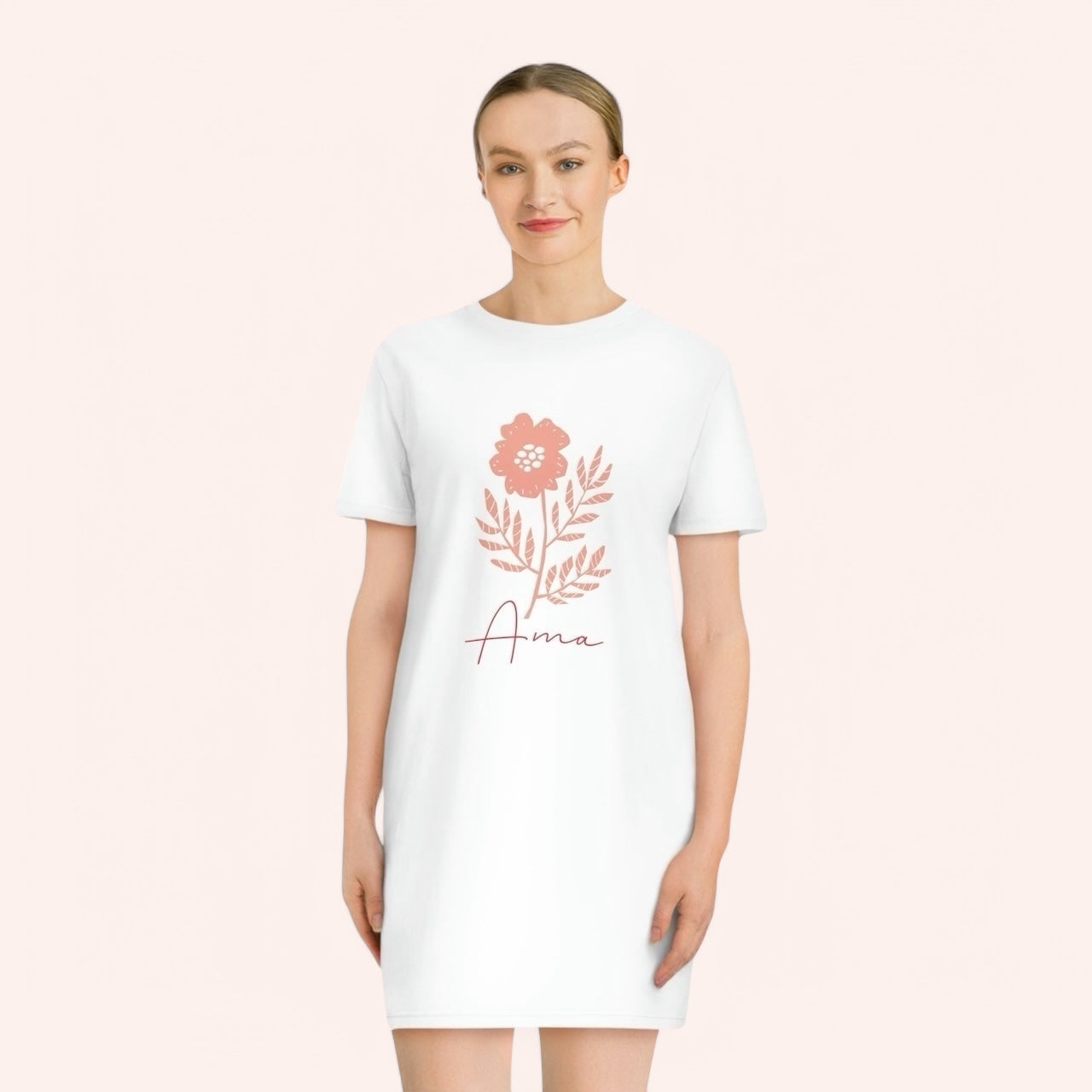 Spinner T-Shirt Dress (Nuevo) pieza sostenible talla White