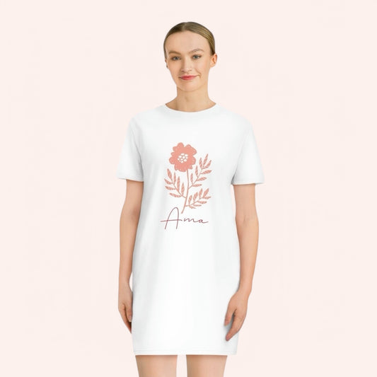 Spinner T-Shirt Dress (Nuevo) pieza sostenible talla White