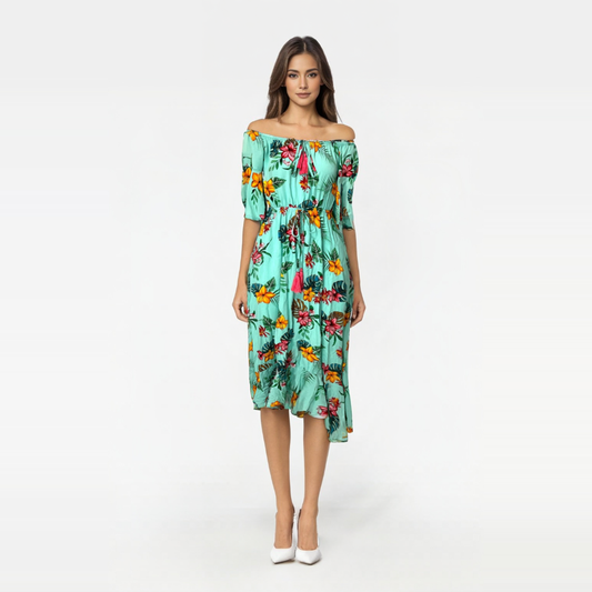 Vestido House Maxi de Flores con Estampado Tropical - Elegancia Veraniega
