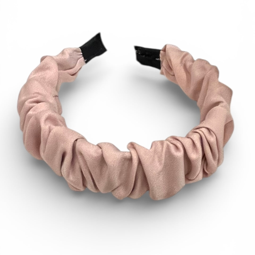 Diadema Satinada Nude Arruchada