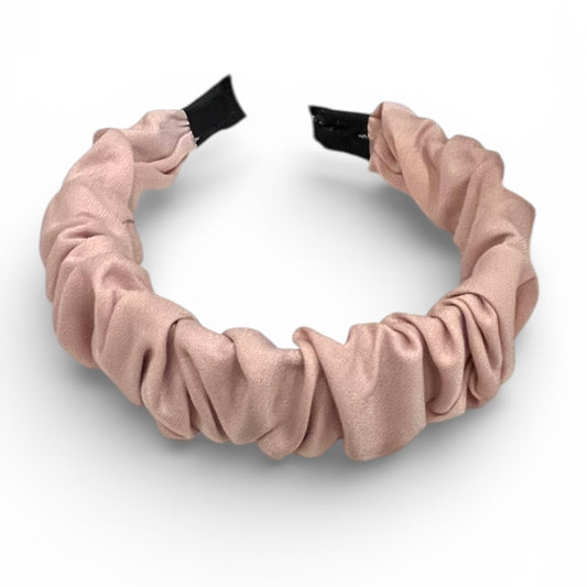 Diadema Satinada Nude Arruchada