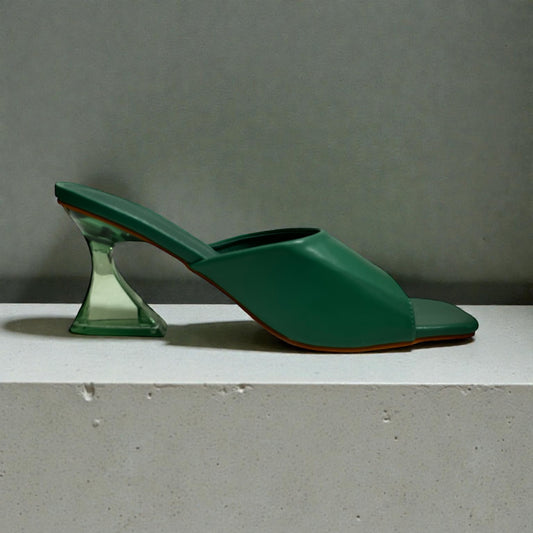 Zapatos Verde Minimal Mules