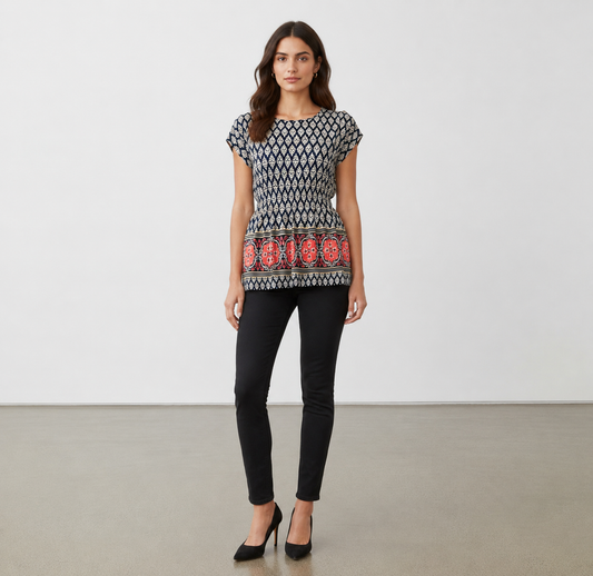 Blusa Estampada Boho Chic