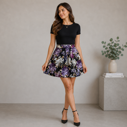 Falda marca White House and Black Marker de flores talla 4