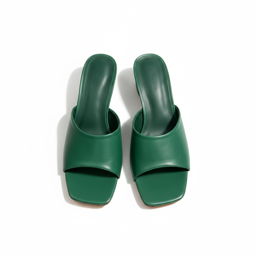 Zapatos Verde Minimal Mules
