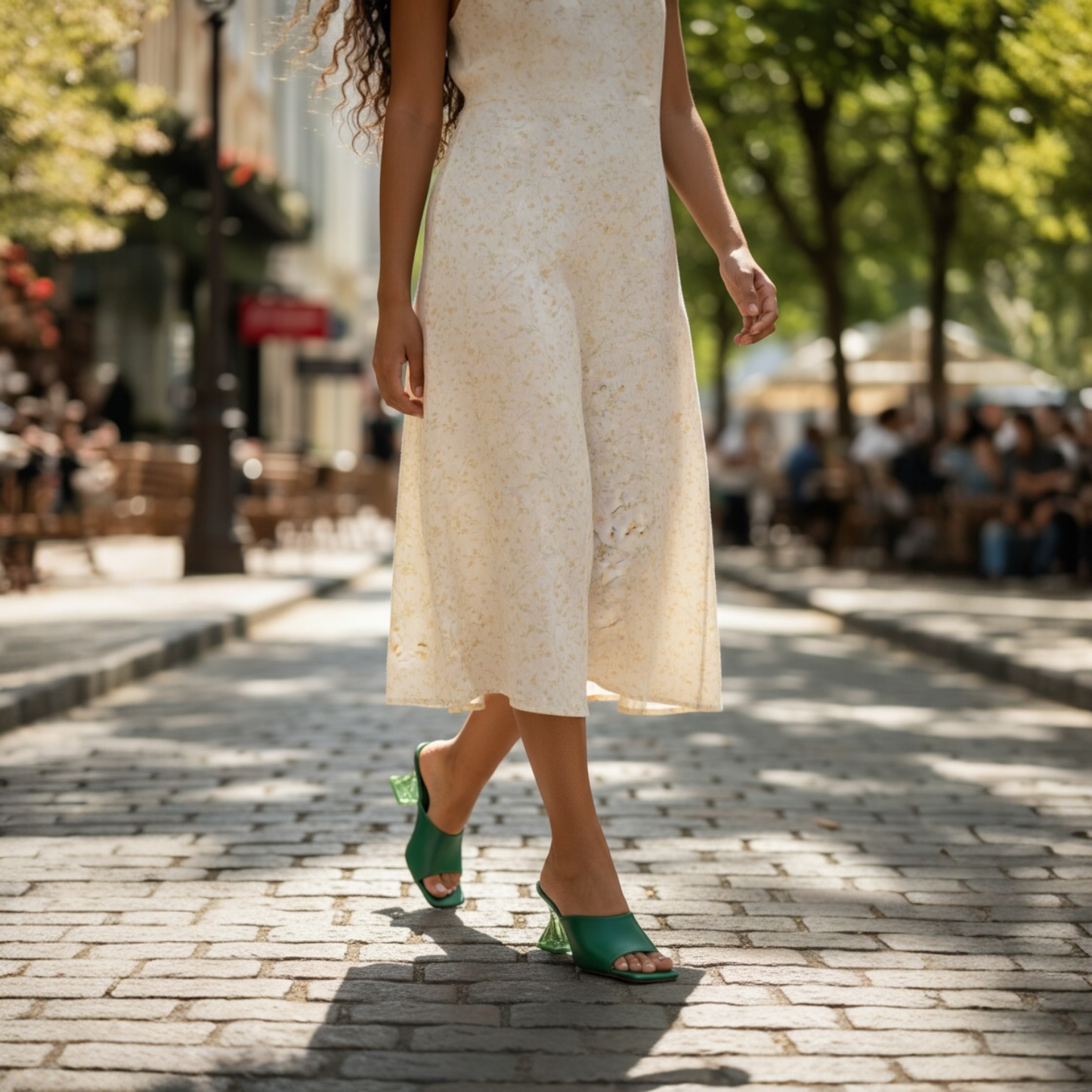 Zapatos Verde Minimal Mules
