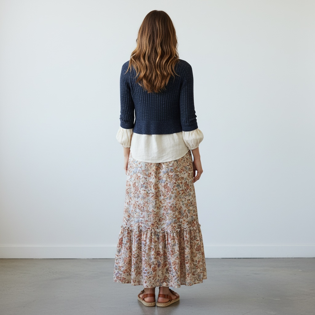 Cardigan Preloved Azul Talla M | Bohntage