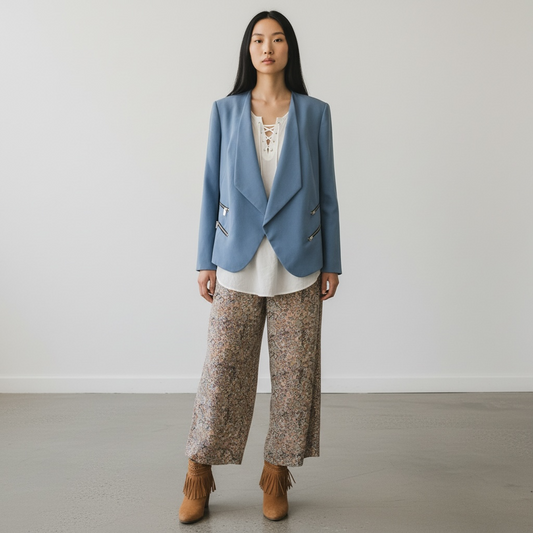 Blazer Preloved Azul Talla L | Bohntage